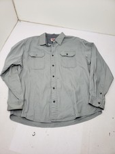 Wrangler Flex For Comfort Mens Grey Long Sleeve Button Up Shirt Size XL