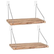 Fabric Wall Cubicle Shelf with Hooks for Work Decor, 11.8' Wooden Cubicle