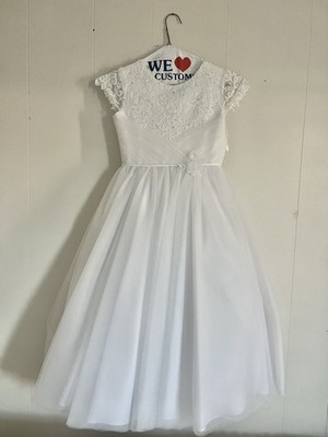 Joan Calabrese First Communion Girl White Dress Size 8