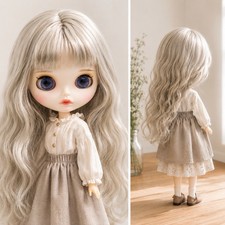 ICY Blythe doll 1/6 jointed doll light skin silver long hair matte face