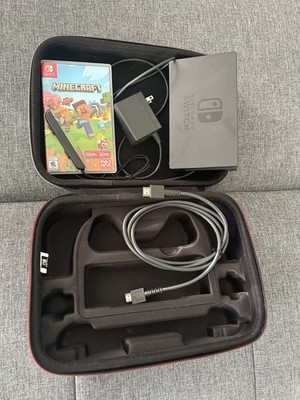 Nintendo Switch Large Travel Case Protective Black Hard Shell and accessories