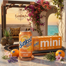    Sunkist Orange Soda Pop   7.5 fl oz Mini Cans 10 Pack  FREE SHIPPING