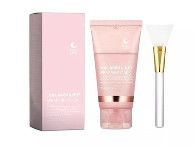 Collagen Overnight Wrapping Peel Off Facial Mask 2.53 oz Renewal Night Skin Care