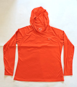 Willit Orange Long Sleeve Hoodie Fishing Shirt Size Large