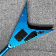 Flying V Electric Guitar HH Active Pickups Floyd Rose Bridge Black Hardware