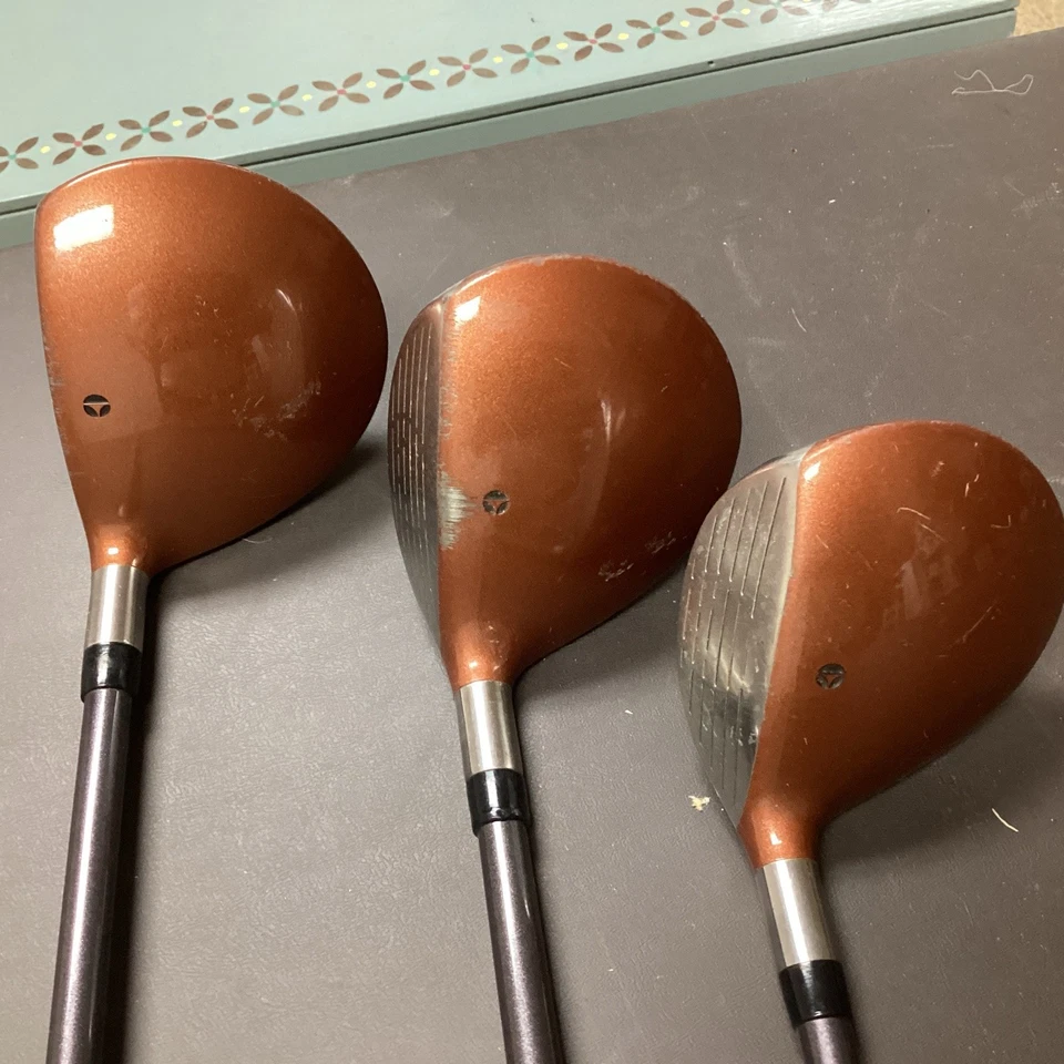 TaylorMade Burner Driver 10.5* + 3 Wood + 5 Wood Set Bubble 2 R-80 Shafts - Image 4 of 4
