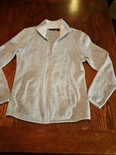 Women’s Swiss Army Tech Jacket Size Small 4-6 Gray/white Pockets (A478)