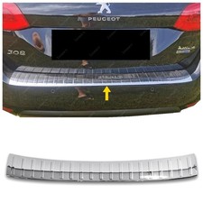 Cromato Protezione Paraurti Brillante ACCIAIO PEUGEOT 308 Familiare 2014 al 2021