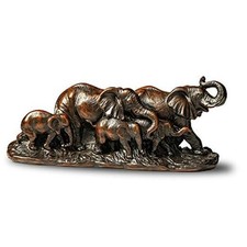 Resin Elephant Family Statue - Decorative Herd with Babies with Beautful