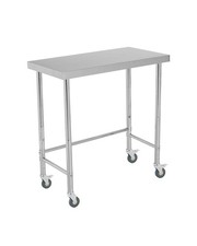 Garvee Stainless Steel Work Table 18x36 in with Wheels, Stainless Steel Kitchen