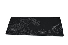 STOPERT Large Gaming Mouse Pad Black Wave Design Extended Desk Mat Non-Slip