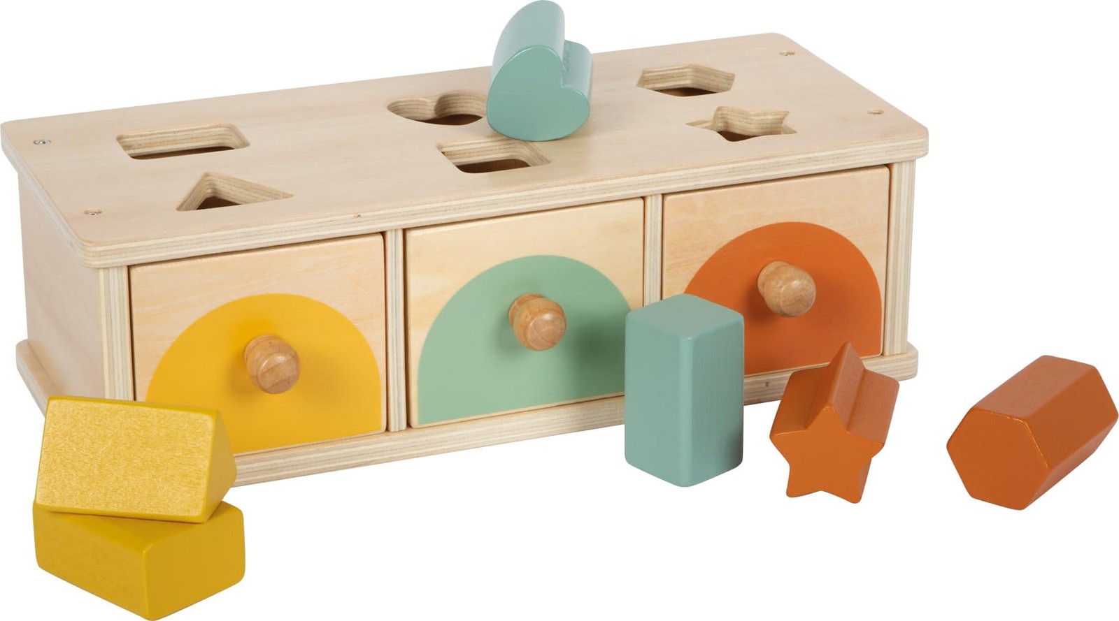Small foot Montessori stapeldoos 100 FSC-gecertificeerd hout 3 lades met 6 ge 8590₽