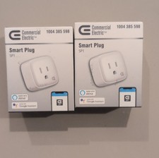 Commercial Electric SP1 Wi-Fi Smart Plug White Alexa Google Assistant US Plug