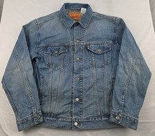 Levis Denim Jean Standard Trucker Jacket 70507 Size Large