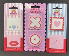 Post-it Sticky Notes Mini Love Notes 3 Different Packs 1.9 inch Hearts XO