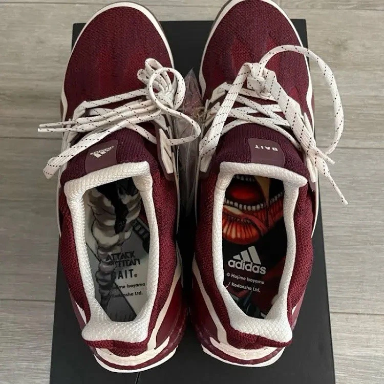 Las mejores ofertas en adidas BAIT x Attack On Titan x UltraBoost Blood Red  | eBay