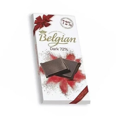 The Belgian Dark 72% Chocolate Bar 100g