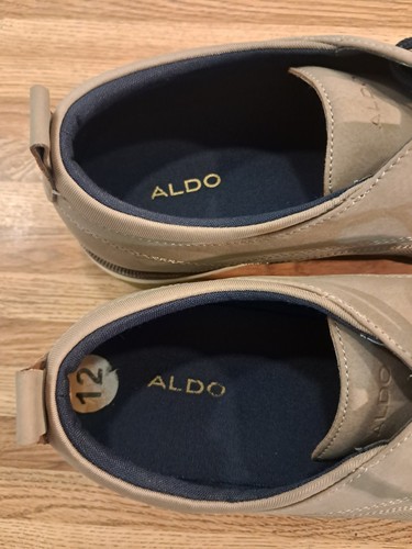 Aldo Men's Dress Shoes Karson Size US 12 M Tan Beige Excellent Condition - Picture 6 of 11