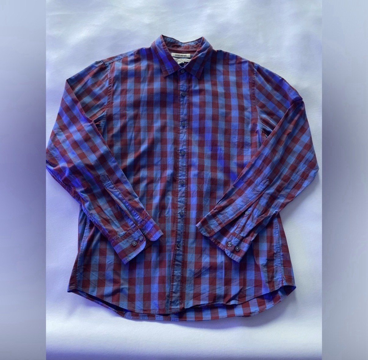GoodThreads Button Down Shirt Red Blue Classic Gi… - image 3
