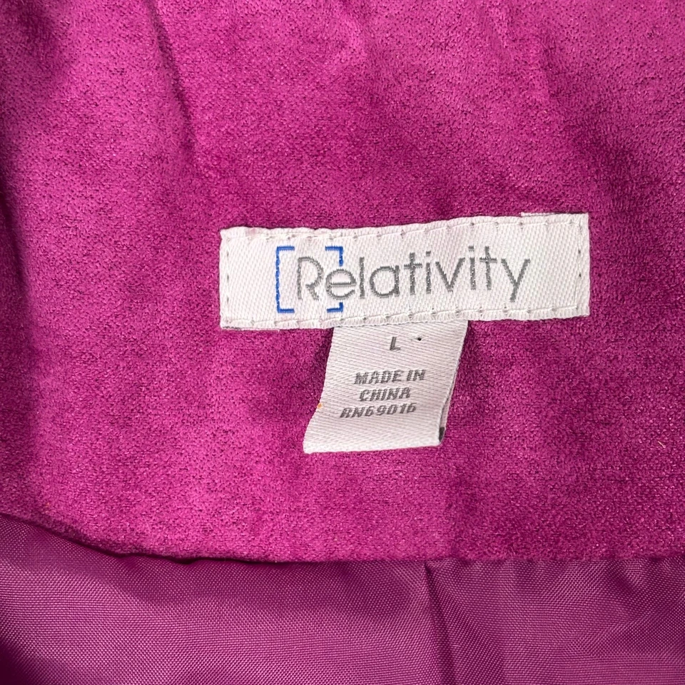 Chaleco de Relatividad Grande Rosa Imitación Micro Gamuza Puffer Acolchado Granja Senderismo Foto 4 de 4