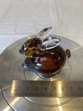 Handmade Glass Bunny Figurine by Island Glass Studio