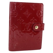 LOUIS VUITTON Vernis Agenda PM Day Planner Cover Rouge R21003 LV Autore BA8376