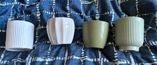 4 Small Glazed Ceramic Plant Pots