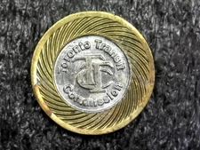 TTC Toronto Transit Commission Service, Travel, Bus, Fare Token 16mm (c317)