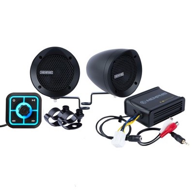 Memphis Audio MXABMB2BT Bar Mount With Amp, Built-In Bluetooth Receiver, Black