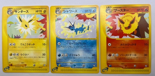 Pokemon Card Flareon Vaporeon Jolteon 001 002 003/T Trainers Mag Promo Japanese