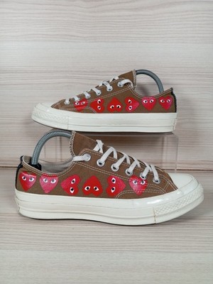 Converse Comme des Garçons Play x Chuck 70 Low Damen Sneaker Khaki Gr. UK 7