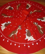 Vintage 50s Disney Lady And The Tramp Circle Novelty Skirt Red Original Rare S