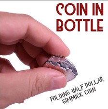 Folding Coin in Bottle Magic Trick - Half Dollar Coin Illusion - Easy to Perform