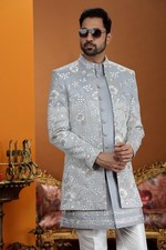 3 Pc Indian Mens Designer Wedding Bollywood Traditional Ethnic Wear Indo Western