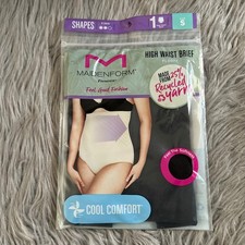 Maidenform Flexees High Waist Brief Shapewear Women's Size Small Black Soft