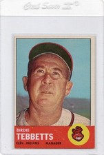 Birdie Tebbetts 1963 Topps # 48 Cleveland Indians