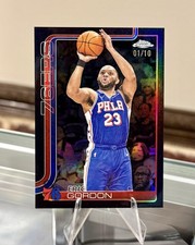 2025-26 Topps Chrome ERIC GORDON #1/10 True BLACK REFRACTOR Sixers First Print