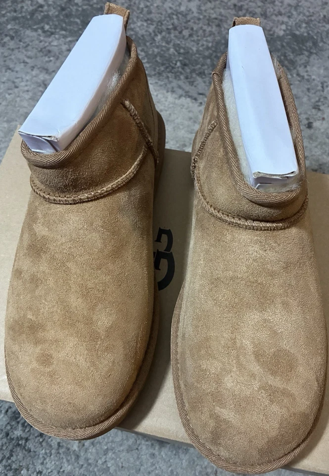 Nuevas Auténticas Botas UGG Clásicas Ultra Mini 1116109 Para Mujer Moda Castaño Foto 2 de 4