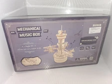 Robotime Mechanical Music Box; Air Control Tower. NEW SEALED 