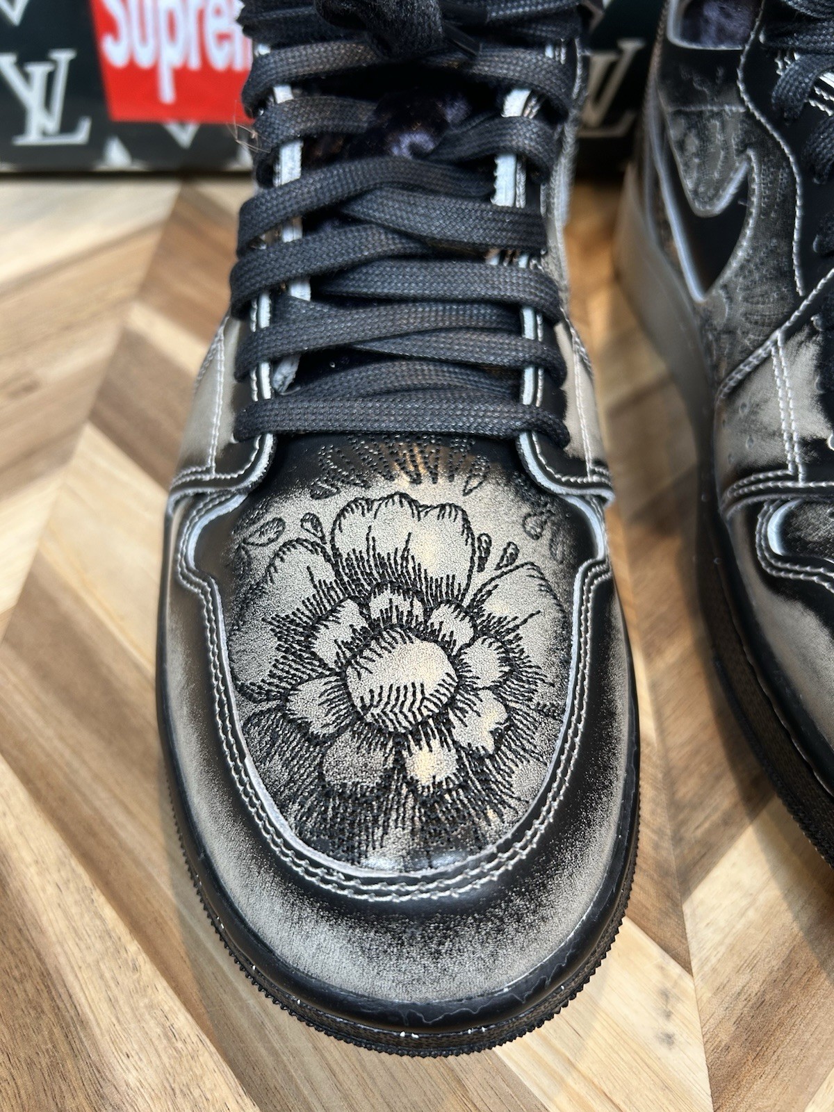 Nike Air Jordan 1 High Zoom Familia Dia De Muertos Black FQ8155-010 Mens 11.5 image 6