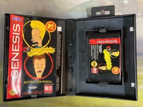 MTV's Beavis and Butt-Head SEGA Genesis COMPLETE w/ Poster Excellent Cond. Rare!