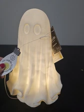 Martha Stewart White Cheesecloth Ghost Halloween Light-Up Tabletop Decor 10"