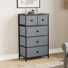 Modern Fabric Chest of Drawers Storage Unit Bedside Cabinet Bedroom Hallway