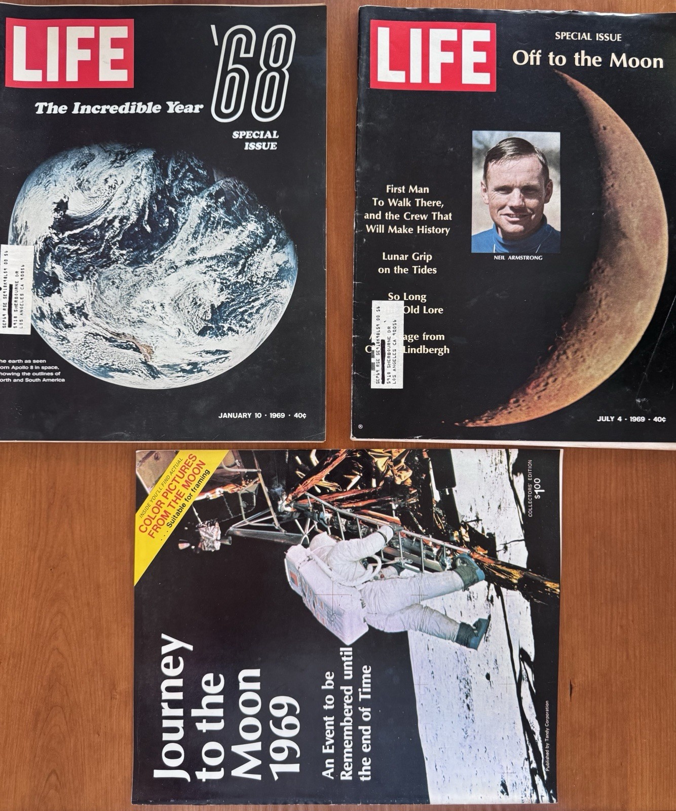 Neil Armstrong, Buzz Aldrin & Michael Collins Apollo 11 Foto – Museumsrahmung mit UV-Schutzglas & Plakette
