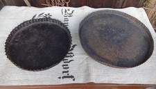 2 x Altes Backblech Tarteform Bauer Backstube Beetenblech "alte Küche" Deko