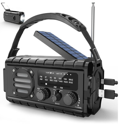 MILFECH Solar Radio 20000mAh Notfallradio Tragbar Dynamo