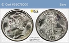 1939 D Mercury Dime PCGS Gold Shield MS 67 FB Full Bands