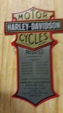HARLEY PATENT EMBLEM LOGO PATENT SIGN PANHEAD KNUCKLEHEAD STICKER Metal