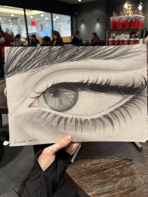 The Gray Eyes Of The Soul (My Art) Format:A4 Realism/anime