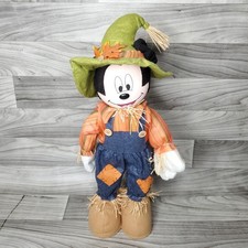 Disney Mickey Mouse Scarecrow Thanksgiving Fall 21" Stand Up Greeter Harvest
